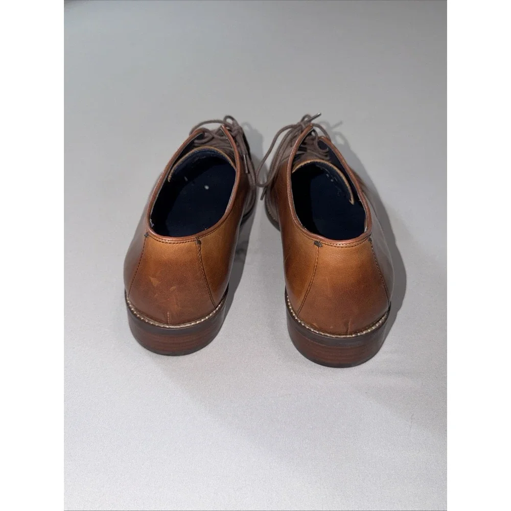 Cole Haan Lenox Hill Cap Toe Leather Brown Oxfords Size 14 Wide British Tan